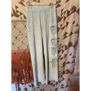 I AM GIA Daria XXS Track Pants Velour Baby Blue Rhinestone Y2K Pull On